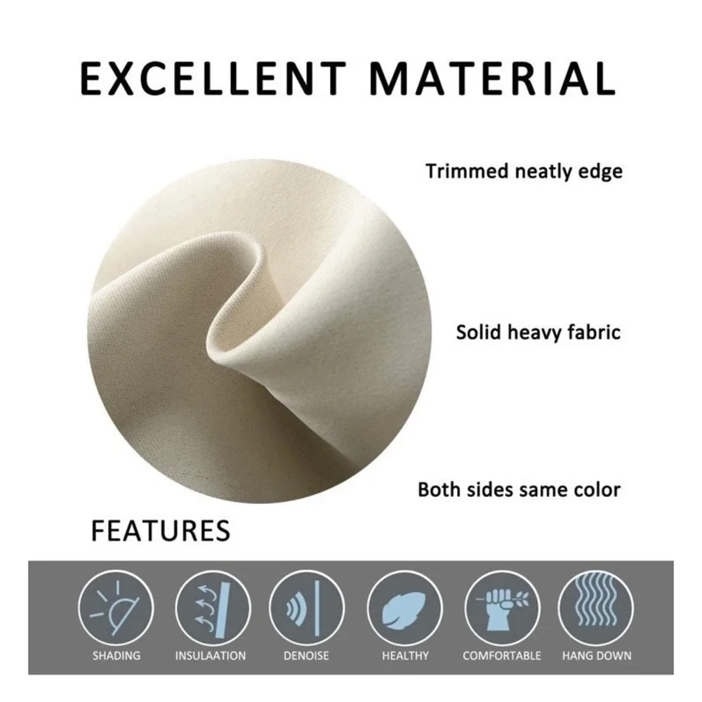 TWOPAGES Pleated Curtain Unlined Room Darkening Drapery Set Of 4) 50